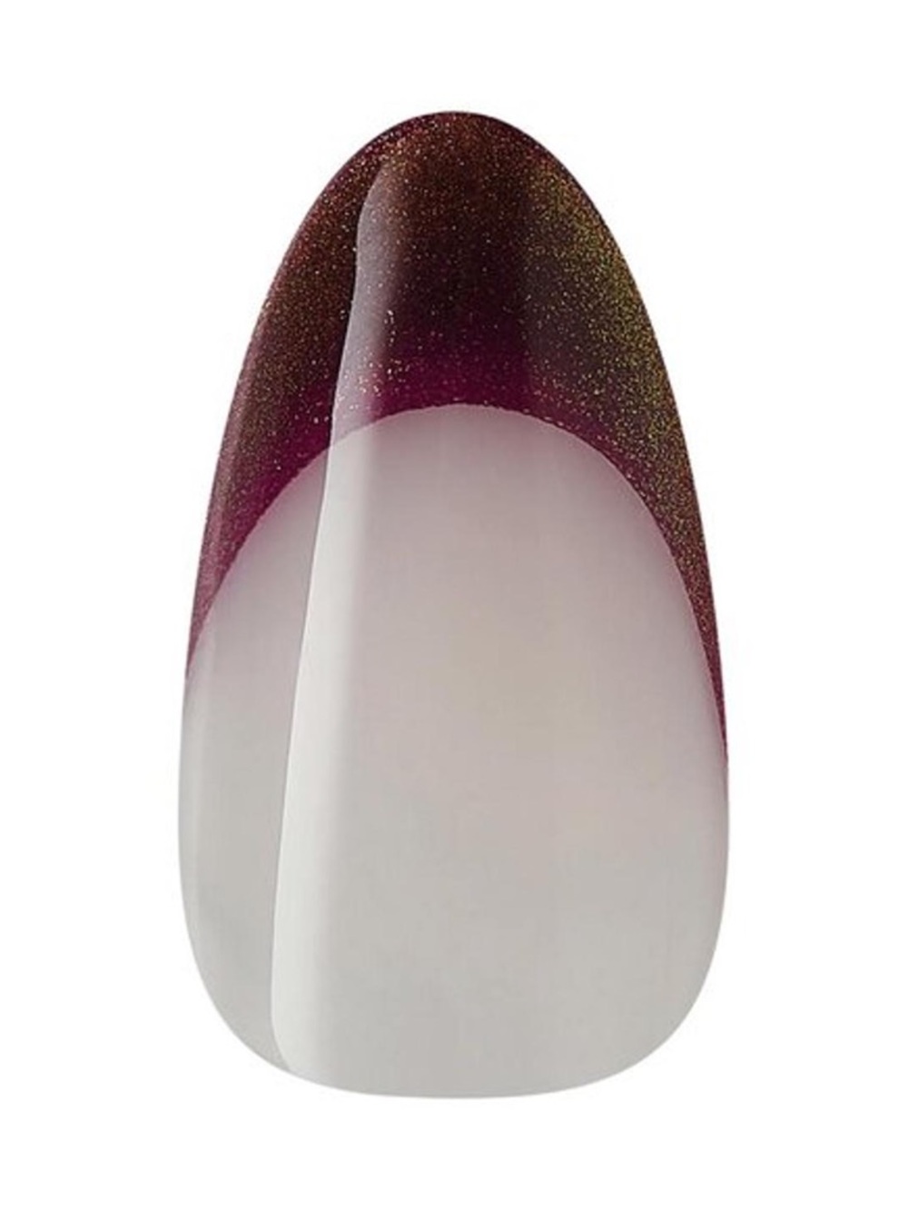 KISS Voguish Fantasy Press-On Nails Natural Burgundy French Tips Passionable - Picture 14 of 16